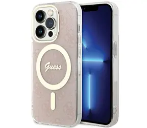 Guess IML 4G MagSafe růžová / Zadní kryt / pro iPhone 15 Pro