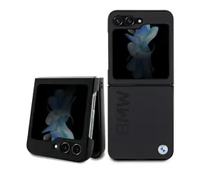 BMW Zadní kryt Leather Hot Stamp pro Samsung Galaxy Z Flip 5 černá / Zadní kryt / Kůže