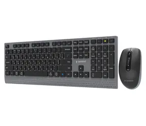 Gembird KBS-WPS-02-CYRL / Bezdrátová sada klávesnice a myši / 2,4GHz + Bluetooth / Cyrilické rozložení kláves