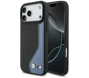 BMW Zadní kryt Carbon Logo MagSafe pro iPhone 17 Pro Max modrá / Zadní kryt / Karbonový vzor / MagSafe