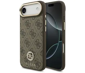 Guess 4G Strass Logo hnědá / Zadní kryt / MagSafe / iPhone Air