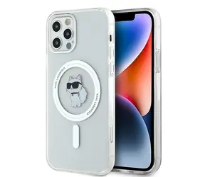 Karl Lagerfeld IML Choupette MagSafe transparentní / Zadní kryt / iPhone 12 a 12 Pro
