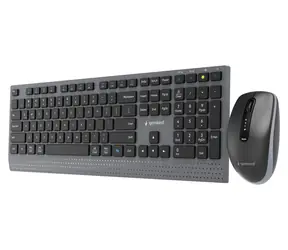 Gembird KBS-WPS-02 / Bezdrátová sada klávesnice a myši / 2,4GHz + Bluetooth / US rozložení kláves