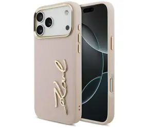 Karl Lagerfeld Karl Script Logo růžová / Zadní kryt pro Apple iPhone 17 Pro Max