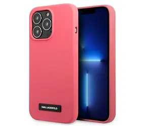 Karl Lagerfeld Silicone Plaque Fuchsia / Kryt / Apple iPhone 13 Pro, iPhone 13