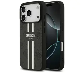 Guess 4G Printed Stripes MagSafe Black / Zadní kryt / MagSafe / Apple iPhone 17 Pro
