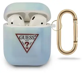 GUESS TPU Tie & Dye Pouzdro pro Apple AirPods modrá / Pouzdro / TPU