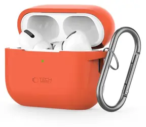 Tech-Protect Silicone Hook Case oranžová / Pouzdro pro sluchátka / Apple AirPods Pro 1. a 2. gen