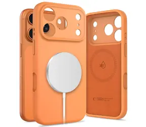 Tech-Protect Silicone MagSafe kryt oranžová / Kryt / Apple iPhone 17 Pro / MagSafe / Silikon