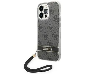 Guess 4G Print Strap černá / Zadní kryt / Apple iPhone 14 Pro 6,1"