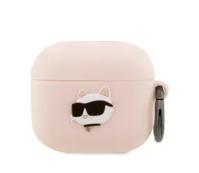 Karl Lagerfeld KLA3RUNCHP Choupette růžová / Pouzdro / silikonové / pro Apple AirPods 3