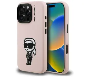 Karl Lagerfeld Karl Sketch MagSafe růžová / Kryt pro Apple iPhone 16 Pro Max / Silikonový
