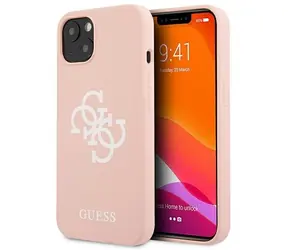 Guess iPhone 13 mini růžová / Pouzdro / Silicone 4G Logo