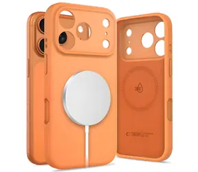 Tech-Protect Silicone oranžová / Kryt pro Apple iPhone 17 Pro Max / MagSafe / Silikon