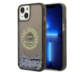 Karl Lagerfeld Liquid Glitter RSG černá / Zadní kryt / Apple iPhone 14 Plus