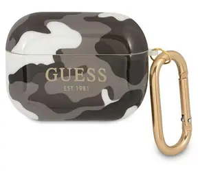 Guess Camo Collection pouzdro pro Apple AirPods Pro černá / Pouzdro