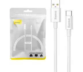 Baseus P10320102214-01 Kabel USB-A (M) - USB-C (M) 1 m bílá / Datový kabel / USB-C