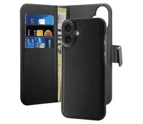 Puro Wallet Detachable černá / Pouzdro / MagSafe / 2v1 s peněženkou / iPhone 16