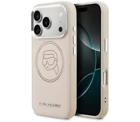 Karl Lagerfeld K Head Point Logo MagSafe růžová / Zadní kryt pro iPhone 17 Pro