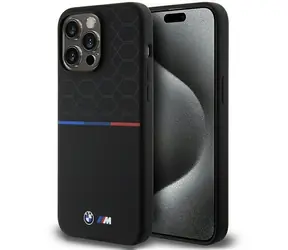 BMW M Silicone MagSafe kryt iPhone 15 Pro Max černá / Kryt / Silikonový / Vzorovaný / MagSafe