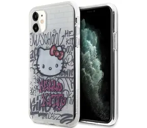 Hello Kitty Kitty On Bricks Graffiti bílá / Kryt / Apple iPhone 11, Xr / IML