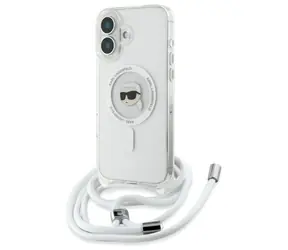 Karl Lagerfeld Crossbody IML Karl Head čirá / Kryt / Apple iPhone 16 / MagSafe