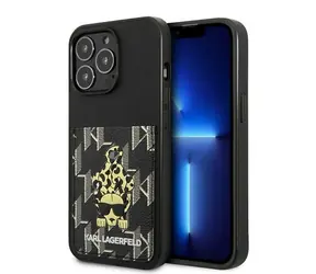 Karl Lagerfeld Karlimals Cardslot iPhone 13 Pro černá / Zadní kryt / Slot na kartu