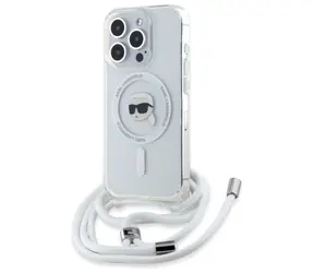 Karl Lagerfeld IML Crossbody Karl Head MagSafe čirá / Zadní kryt / Apple iPhone 16 Pro