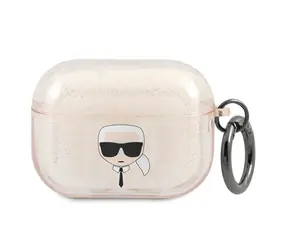 Karl Lagerfeld Glitter Karl Head zlatá / Pouzdro / Apple AirPods Pro