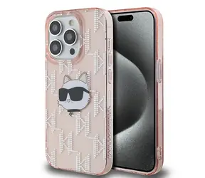 Karl Lagerfeld IML Choupette Head & Monogram růžová / Zadní kryt / pro Apple iPhone 14 Pro Max