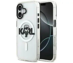 Karl Lagerfeld IML Karl Sketch Logo transparentní / Zadní kryt / pro iPhone 17 / MagSafe