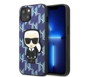 Karl Lagerfeld Monogram Ikonik Patch modrá / Zadní kryt / Apple iPhone 13