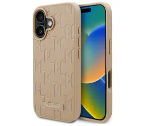 Karl Lagerfeld Hot Stamp MagSafe béžová / Zadní kryt / Apple iPhone 16