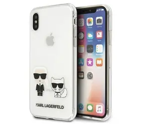 Karl Lagerfeld Karl & Choupette pro Apple iPhone XS Max transparentní / Kryt