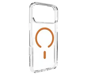 Puro Lite Mag iPhone 17 Pro transparentní, oranžový rámeček / Kryt / MagSafe