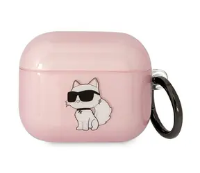Karl Lagerfeld KLA3HNCHTCP Ikonik Choupette růžová / Pouzdro / pro Apple AirPods 3