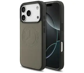 Mercedes Leather Vintage Logo MagSafe béžová / Zadní kryt / pro Apple iPhone 17 Pro