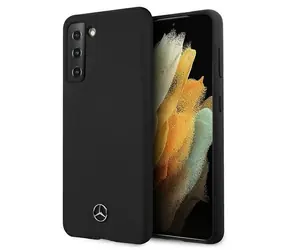 Mercedes Silikonový kryt Line černá / Kryt pro Samsung Galaxy S21 / Silikon