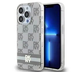 DKNY Checkered Mono Pattern béžová / Zadní kryt / MagSafe / Apple iPhone 13 Pro, iPhone 13