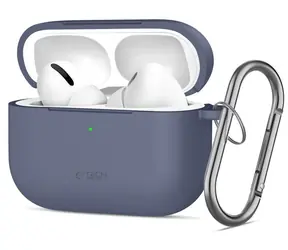 Tech-Protect Silicone Hook Case pro Apple AirPods Pro modrá / Silikonové pouzdro / S karabinou