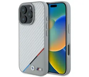 BMW M Carbon Tricolor kryt MagSafe pro iPhone 16 Pro šedá / Kryt / MagSafe