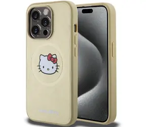Hello Kitty Kitty Head iPhone 13 Pro/13 zlatá / Zadní kryt / Kůže / MagSafe