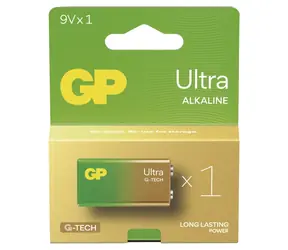 GP Ultra 9V (6LR61) / Alkalická baterie / 9 V / 1 ks