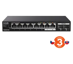 Tenda TEM2010X / Switch / Unmanaged / 8x 2,5GbE RJ45 / 2x 10G SFP+