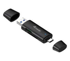 Equip 245462 černá / Čtečka karet / USB-C/USB-A / SD/microSD / 5 Gbps