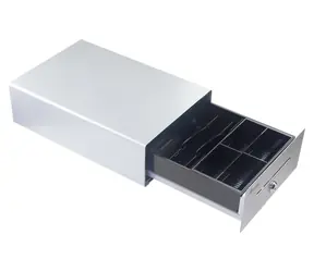 Equip Pokladní zásuvka stříbrná / Pokladní zásuvka / RJ11 / 4 bankovky / 4 mince / 12V / kov
