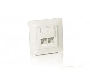 Equip Zásuvka pod omítku Cat5e 2x RJ45 bílá / Síťová zásuvka / 45° konektory / stíněná / 5 ks
