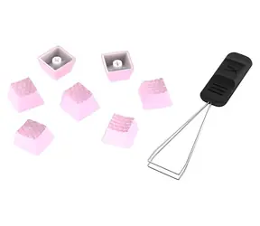 HyperX Rubber Keycaps růžová / Sada kláves / US layout / TPE guma