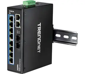 TRENDnet TI-G102 / Průmyslový switch / 10-port Gigabit / 2x SFP / 20 Gbit/s / IP30 DIN-Rail