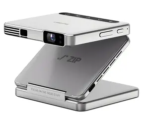 Aurzen Zip stříbrná / Projektor / DLP / 720p / 100 ANSI lm / Baterie 5000 mAh / Wi-Fi zrcadlení